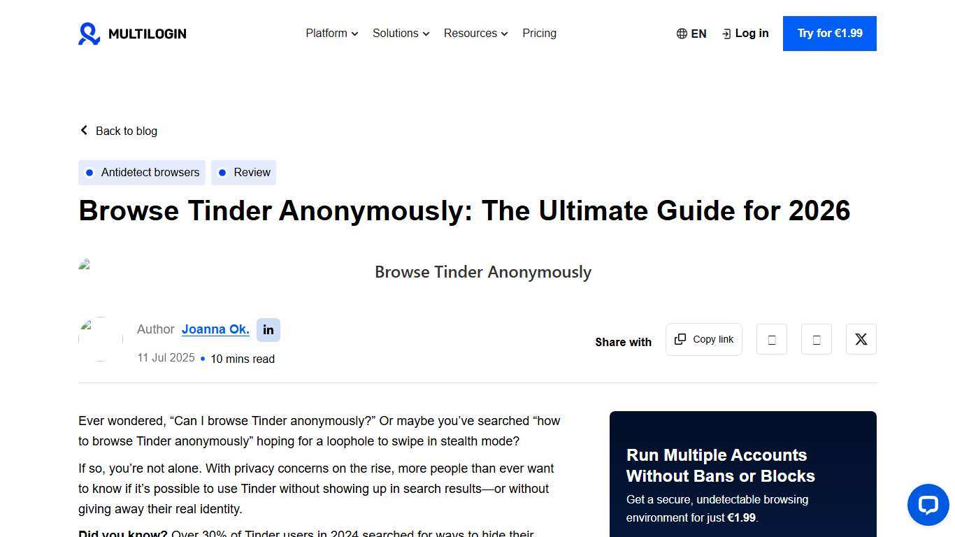 Browse Tinder Anonymously: How to Stay Hidden in 2026