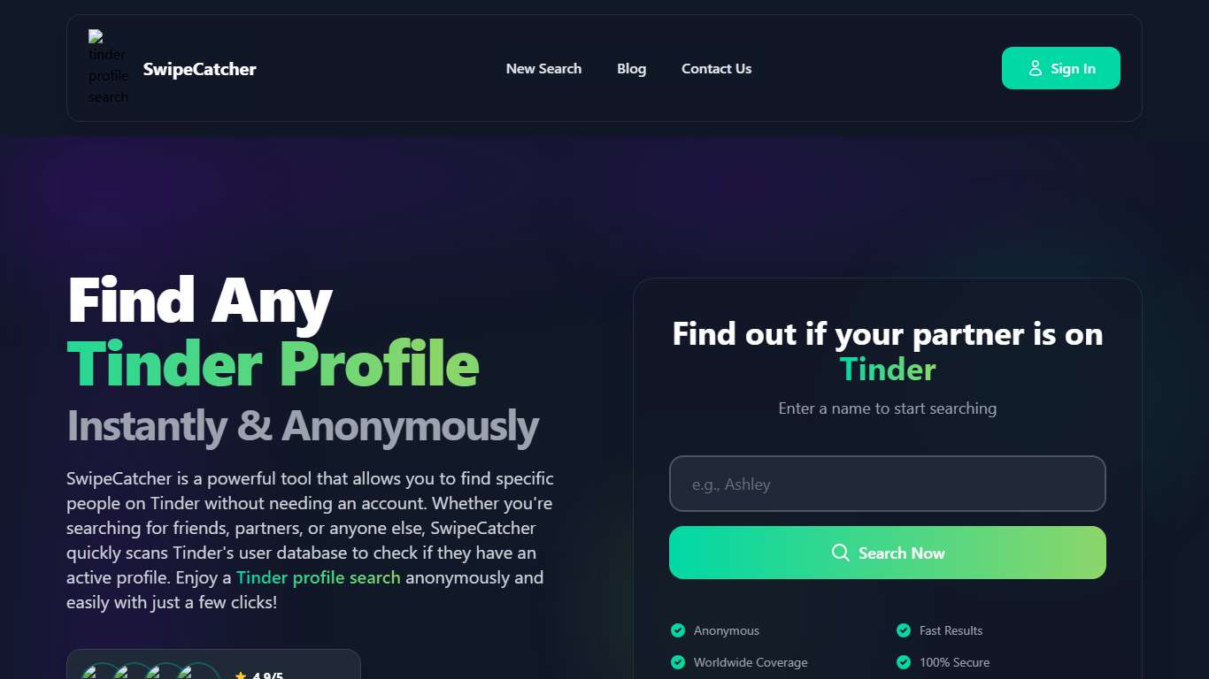 Tinder Profile Search | Powerful Tinder Profile Search Engine | SwipeCatcher